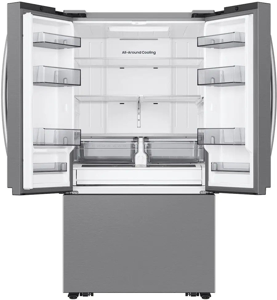 Samsung - 36 in. Wide 32 cu. ft. 3-Door French Door Smart Refrigerator with Dual Auto Ice Maker - Stainless Steel