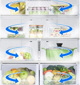 Samsung - 36 in. Wide 32 cu. ft. 3-Door French Door Smart Refrigerator with Dual Auto Ice Maker - Stainless Steel