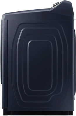 Package - Samsung - 5.4 Cu. Ft. High-Efficiency Smart Top Load Washer with Pet Care Solution and 7.4 Cu. Ft. Smart Electric Dryer with Steam and Pet Care Dry - Brushed Navy