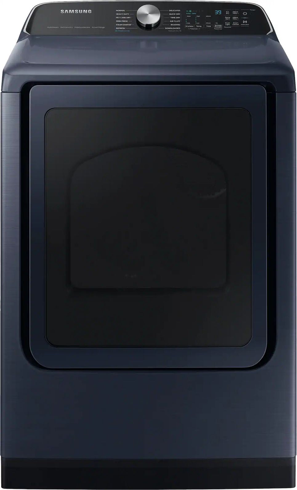 Package - Samsung - 5.4 Cu. Ft. High-Efficiency Smart Top Load Washer with Pet Care Solution and 7.4 Cu. Ft. Smart Gas Dryer with Steam and Pet Care Dry - Brushed Navy