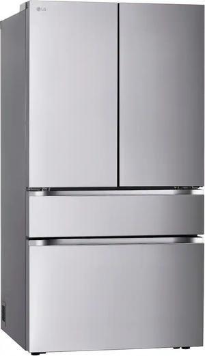 LG - 36-in Standard-Depth MAX 29.6 Cu. Ft. 4-Door French Door Smart Refrigerator with Full-Convert Drawer - Stainless Steel