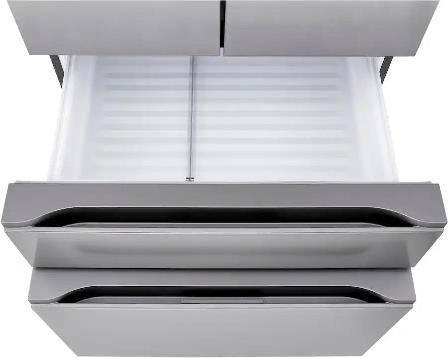 LG - 36-in Standard-Depth MAX 29.6 Cu. Ft. 4-Door French Door Smart Refrigerator with Full-Convert Drawer - Stainless Steel