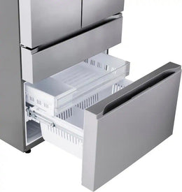 LG - 36-in Standard-Depth MAX 29.6 Cu. Ft. 4-Door French Door Smart Refrigerator with Full-Convert Drawer - Stainless Steel