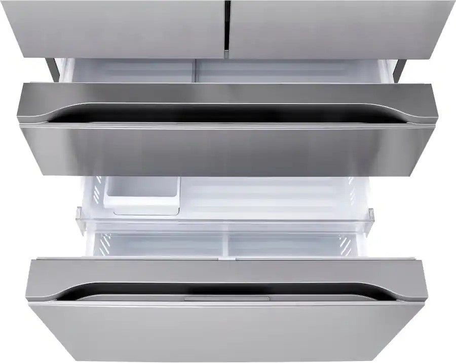 LG - 36-in Standard-Depth MAX 29.6 Cu. Ft. 4-Door French Door Smart Refrigerator with Full-Convert Drawer - Stainless Steel