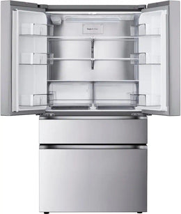 LG - 36-in Standard-Depth MAX 29.6 Cu. Ft. 4-Door French Door Smart Refrigerator with Full-Convert Drawer - Stainless Steel