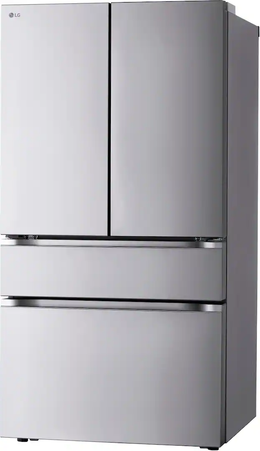 LG - 36-in Standard-Depth MAX 29.6 Cu. Ft. 4-Door French Door Smart Refrigerator with Full-Convert Drawer - Stainless Steel