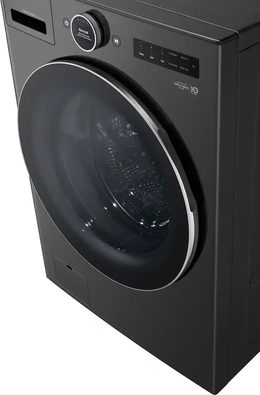 LG - 5.0 Cu. Ft. HE Smart Mega Capacity All-in-One Electric Washer/Dryer WashCombo with Steam and Ventless Inverter Heat Pump - Black Steel