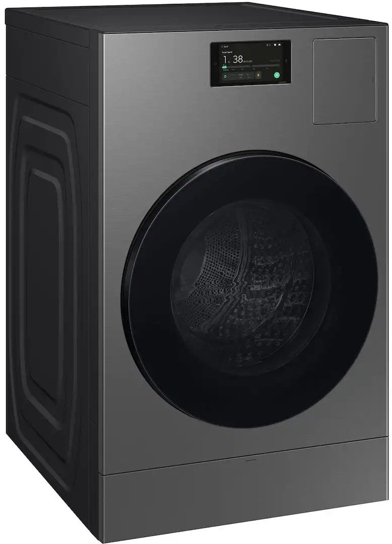 Samsung - 5.3 cu. ft. Bespoke AI Ventless Smart All-In-One Front Load Washer/Electric Dryer Combo with Ventless Heat Pump - Dark Steel