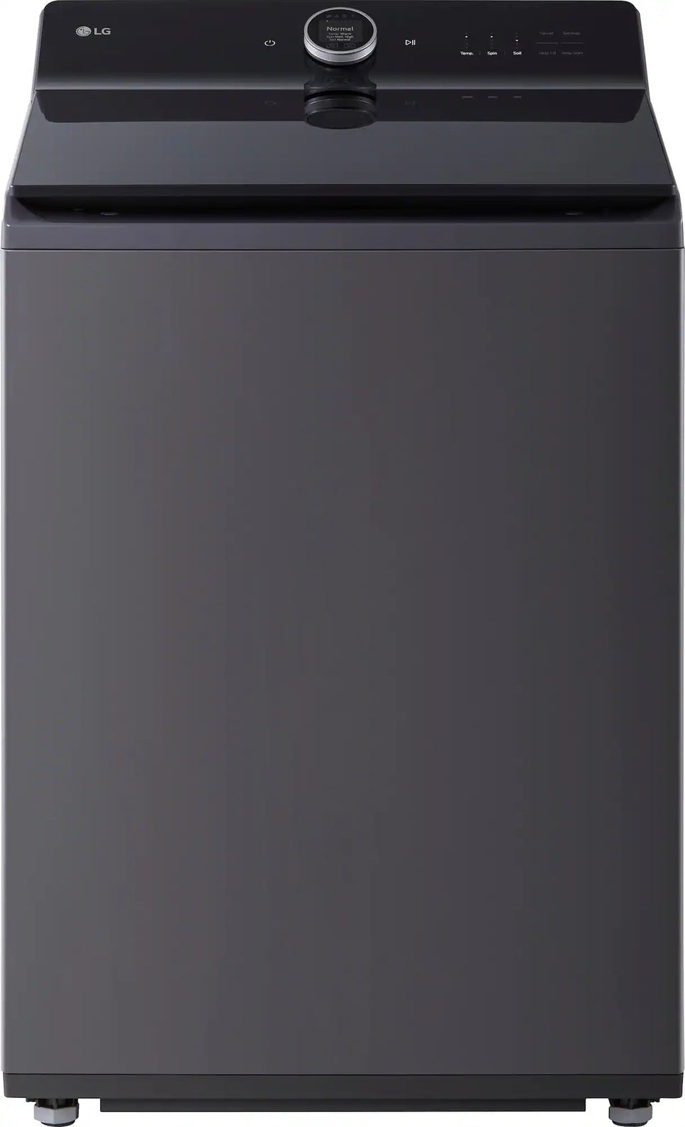 Package - LG - 5.5 Cu. Ft. High Efficiency Smart Top Load Washer with EasyUnload and 7.3 Cu. Ft. Smart Electric Dryer with Steam and EasyLoad Door - Matte Black
