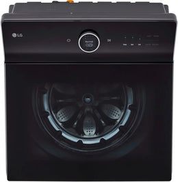 Package - LG - 5.5 Cu. Ft. High Efficiency Smart Top Load Washer with EasyUnload and 7.3 Cu. Ft. Smart Electric Dryer with Steam and EasyLoad Door - Matte Black