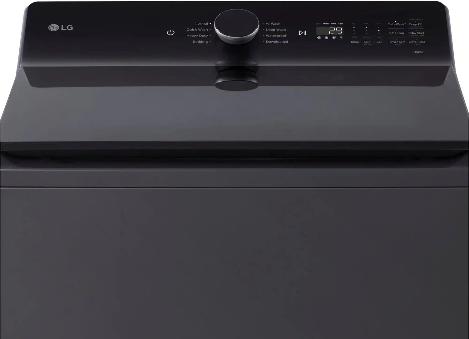 Package - LG - 5.5 Cu. Ft. High Efficiency Smart Top Load Washer with EasyUnload and 7.3 Cu. Ft. Smart Electric Dryer with EasyLoad Door - Matte Black