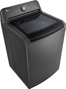 Package - LG - 4.1 Cu. Ft. High-Efficiency Top Load Washer with TurboDrum Technology and 7.3 Cu. Ft. Electric Dryer with Sensor Dry - Monochrome Grey