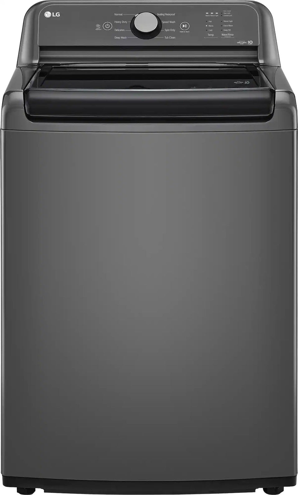 Package - LG - 4.1 Cu. Ft. High-Efficiency Top Load Washer with TurboDrum Technology and 7.3 Cu. Ft. Electric Dryer with Sensor Dry - Monochrome Grey