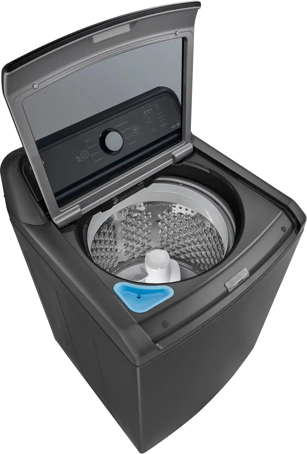 Package - LG - 4.1 Cu. Ft. High-Efficiency Top Load Washer with TurboDrum Technology and 7.3 Cu. Ft. Electric Dryer with Sensor Dry - Monochrome Grey