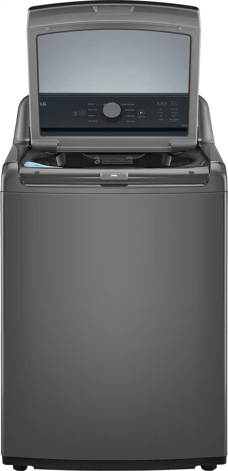 Package - LG - 4.1 Cu. Ft. High-Efficiency Top Load Washer with TurboDrum Technology and 7.3 Cu. Ft. Electric Dryer with Sensor Dry - Monochrome Grey