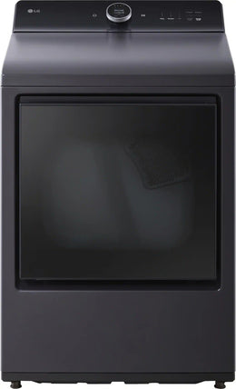 Package - LG - 5.5 Cu. Ft. High Efficiency Smart Top Load Washer with EasyUnload and 7.3 Cu. Ft. Smart Electric Dryer with Steam and EasyLoad Door - Matte Black