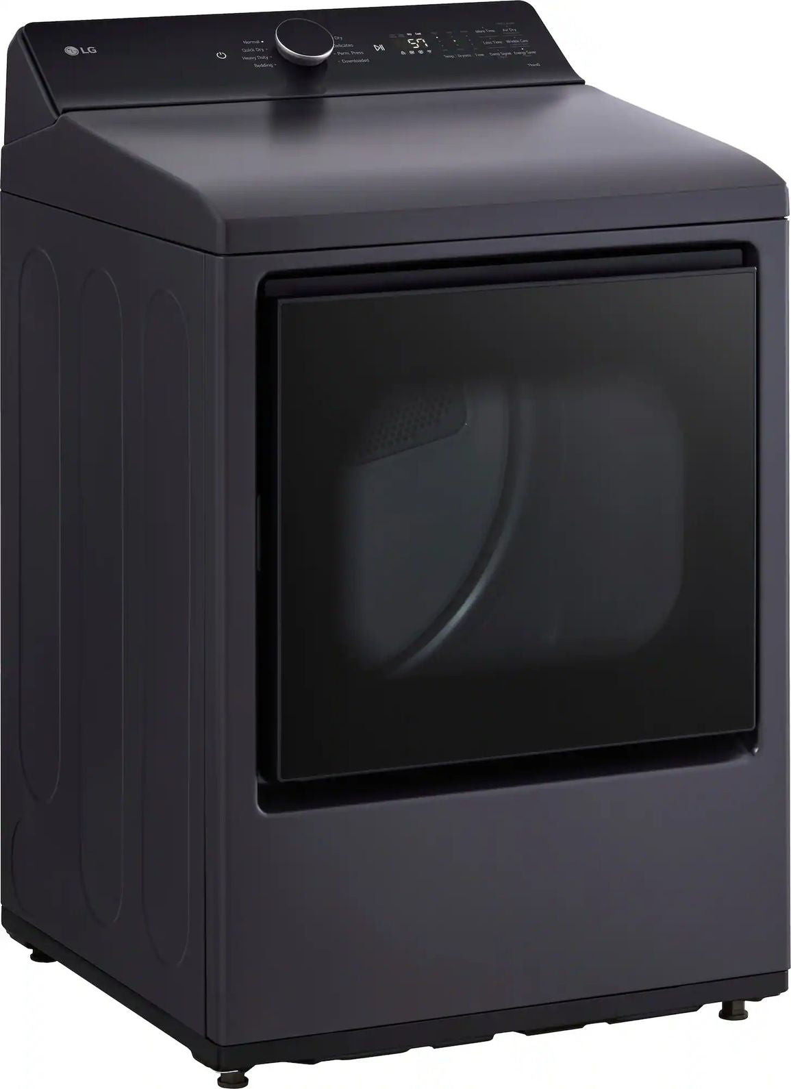 Package - LG - 5.5 Cu. Ft. High Efficiency Smart Top Load Washer with EasyUnload and 7.3 Cu. Ft. Smart Electric Dryer with EasyLoad Door - Matte Black