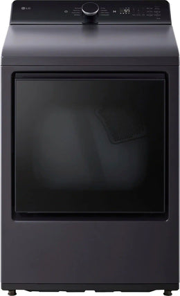 Package - LG - 5.5 Cu. Ft. High Efficiency Smart Top Load Washer with EasyUnload and 7.3 Cu. Ft. Smart Electric Dryer with EasyLoad Door - Matte Black