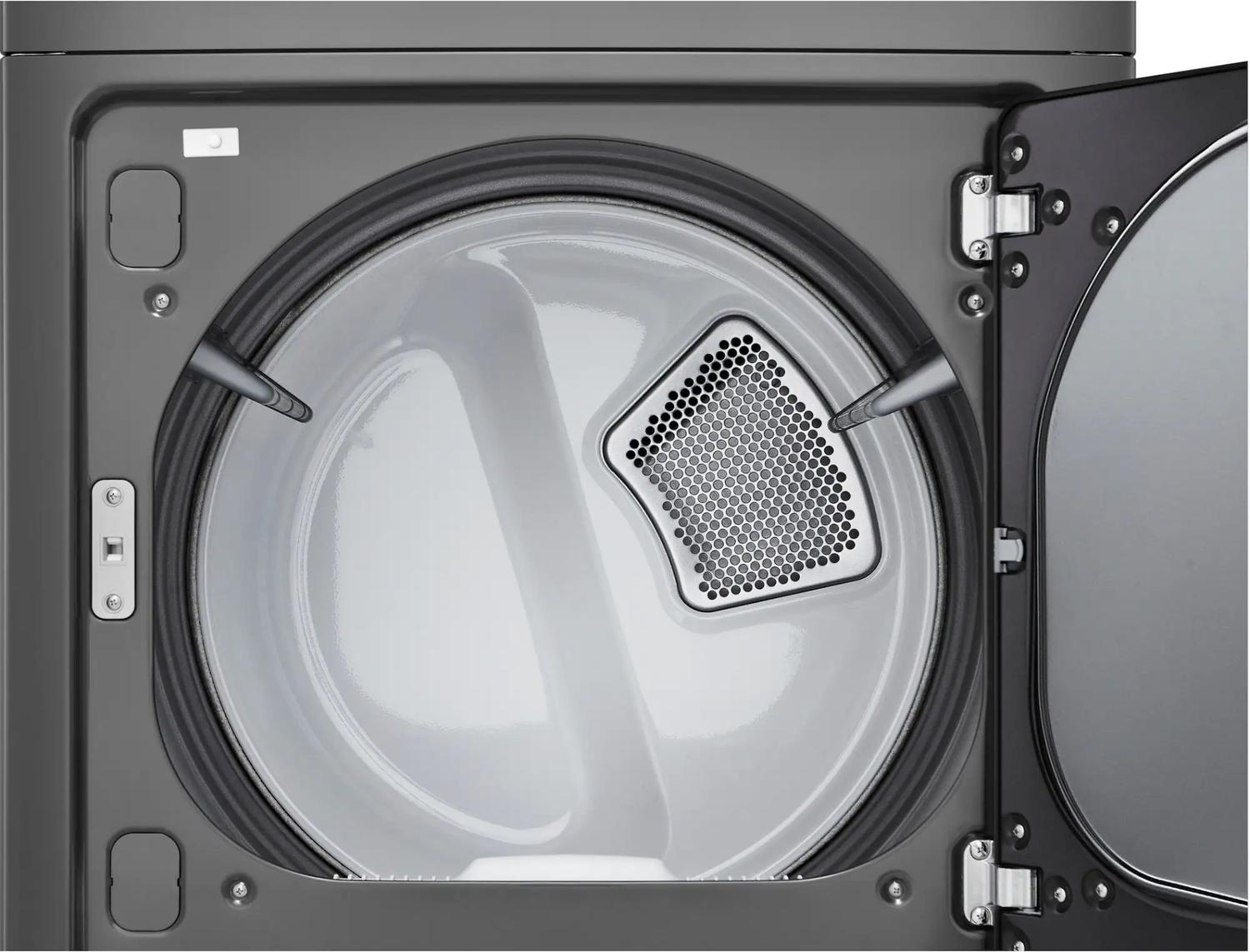 Package - LG - 4.1 Cu. Ft. High-Efficiency Top Load Washer with TurboDrum Technology and 7.3 Cu. Ft. Electric Dryer with Sensor Dry - Monochrome Grey