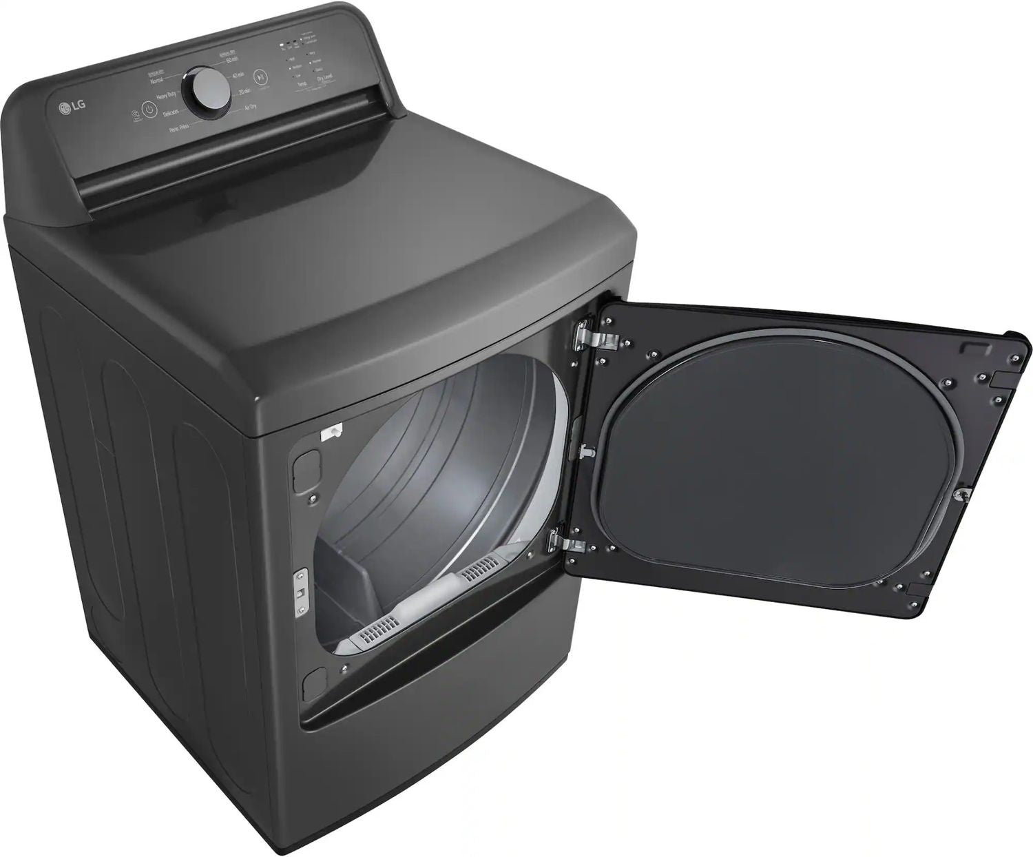 Package - LG - 4.1 Cu. Ft. High-Efficiency Top Load Washer with TurboDrum Technology and 7.3 Cu. Ft. Electric Dryer with Sensor Dry - Monochrome Grey