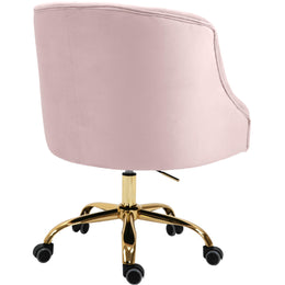 Meridian Arden Pink Velvet Office Chair