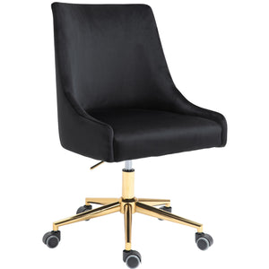 Meridian Karina Black Velvet Office Chair