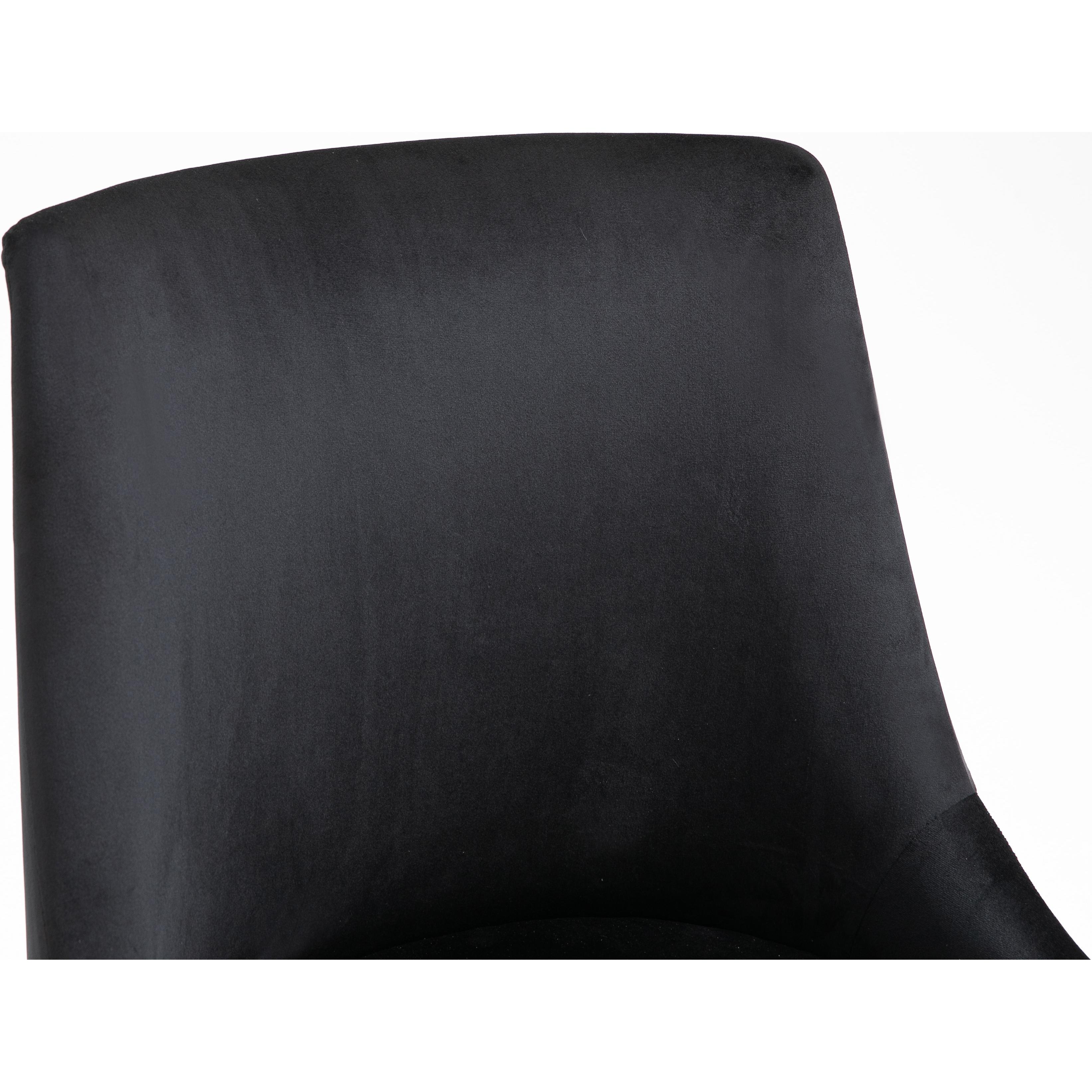 Meridian Karina Black Velvet Office Chair