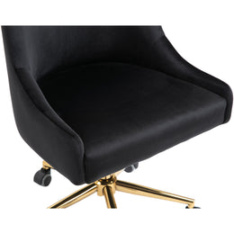 Meridian Karina Black Velvet Office Chair