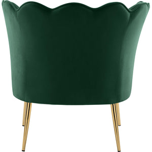 Meridian Jester Green Velvet Accent Chair