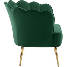 Meridian Jester Green Velvet Accent Chair
