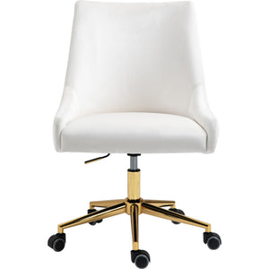 Meridian Karina Cream Velvet Office Chair