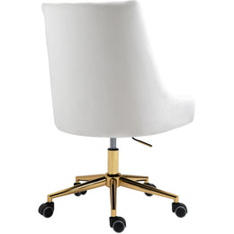 Meridian Karina Cream Velvet Office Chair