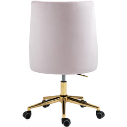 Meridian Karina Pink Velvet Office Chair