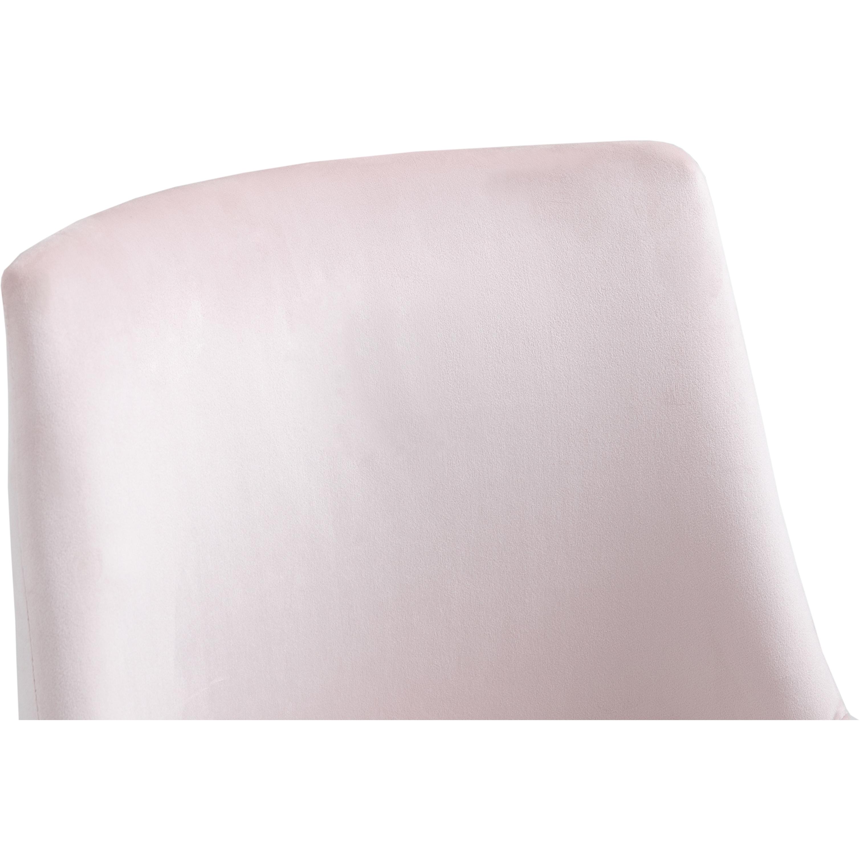 Meridian Karina Pink Velvet Office Chair