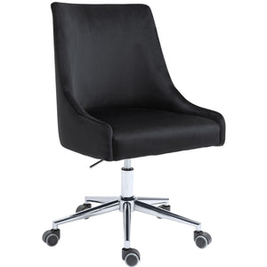 Meridian Karina Black Velvet Office Chair