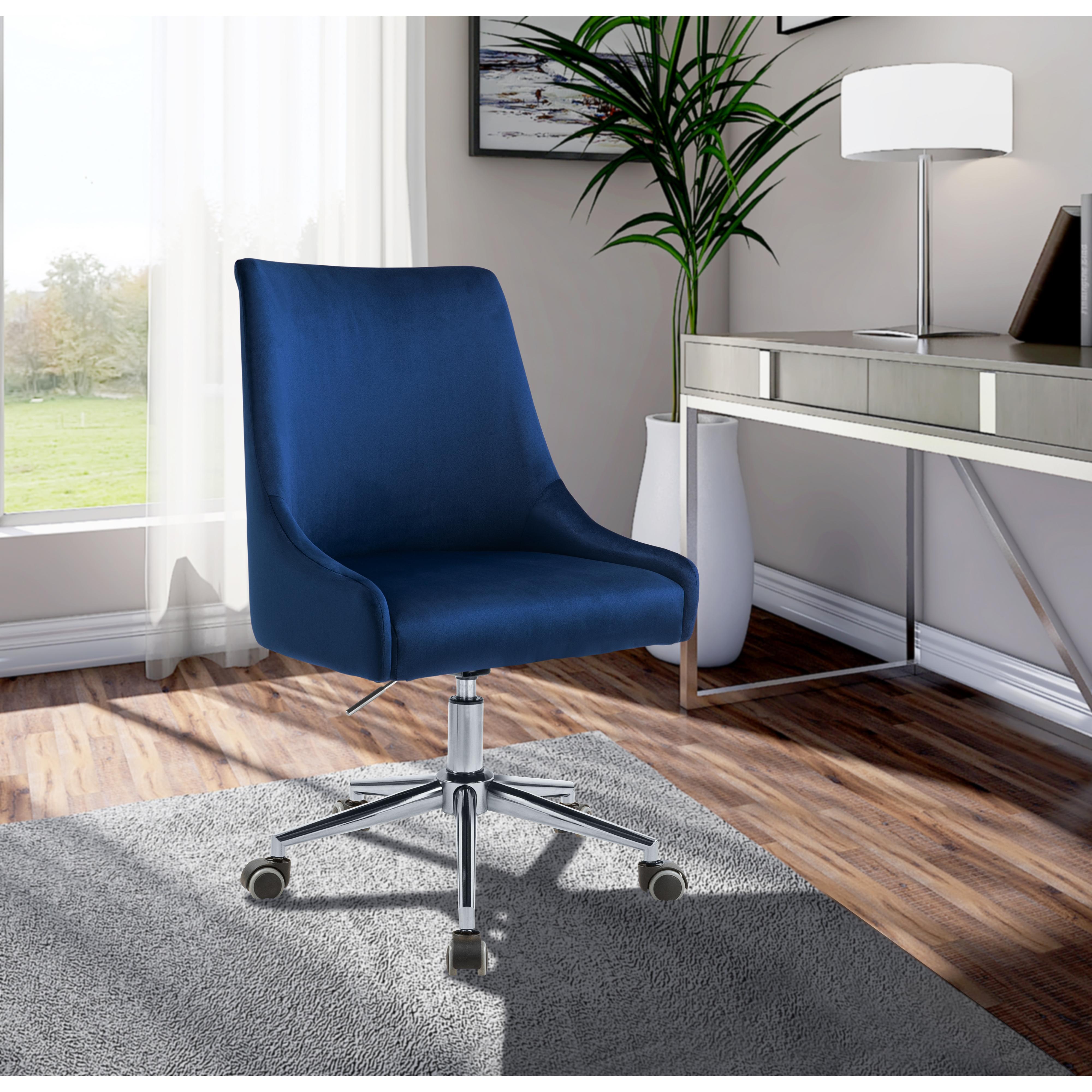 Meridian Karina Navy Velvet Office Chair