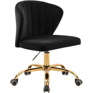 Meridian Finley Black Velvet Office Chair