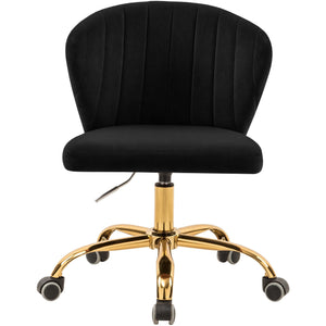 Meridian Finley Black Velvet Office Chair
