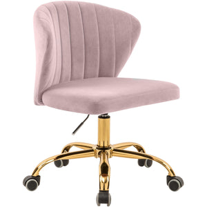 Meridian Finley Pink Velvet Office Chair