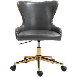 Meridian Hendrix Grey Vegan Leather Office Chair