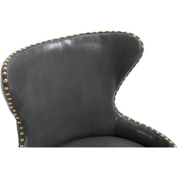 Meridian Hendrix Grey Vegan Leather Office Chair