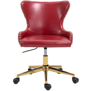 Meridian Hendrix Red Vegan Leather Office Chair
