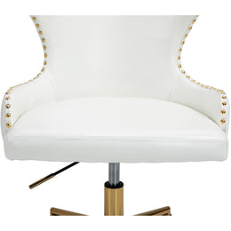 Meridian Hendrix White Vegan Leather Office Chair