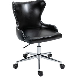 Meridian Hendrix Black Vegan Leather Office Chair