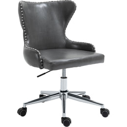 Meridian Hendrix Grey Vegan Leather Office Chair