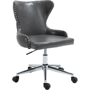 Meridian Hendrix Grey Vegan Leather Office Chair