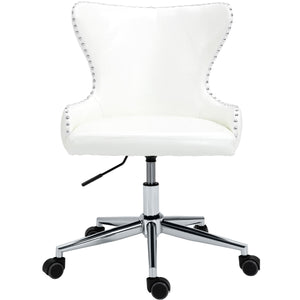 Meridian Hendrix White Vegan Leather Office Chair