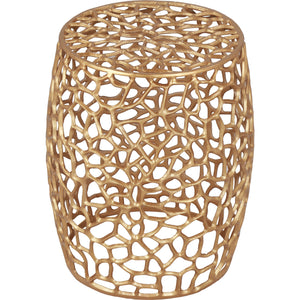 Meridian Priya Gold End Table