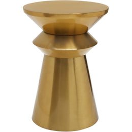 Meridian Jai Brushed Gold End Table
