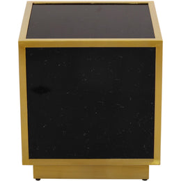 Meridian Glitz Black Faux Marble End Table